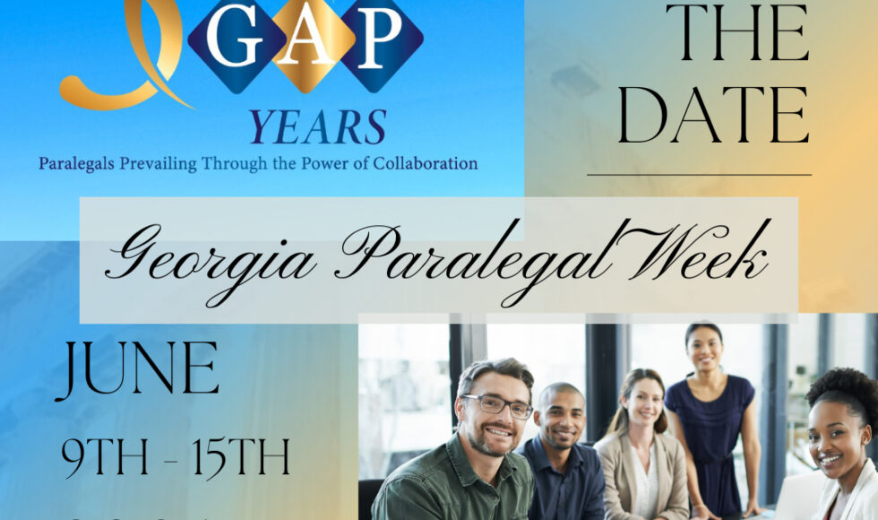Group meeting celebrating Georgia Paralegal Week's 50th anniversary in June 2024.